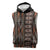 Malo e lelei Tonga Sleeveless Zip Hoodie Tongan Ngatu Vintage Brown - Polynesian Pride