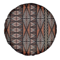 Malo e lelei Tonga Spare Tire Cover Tongan Ngatu Vintage Brown LT14 - Polynesian Pride