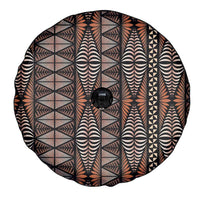 Malo e lelei Tonga Spare Tire Cover Tongan Ngatu Vintage Brown LT14 - Polynesian Pride