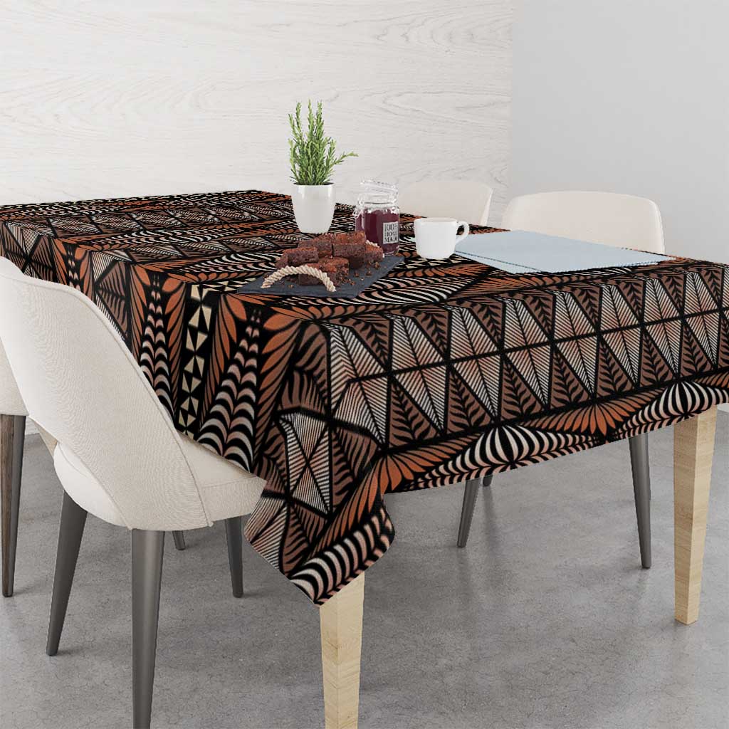 Malo e lelei Tonga Tablecloth Tongan Ngatu Vintage Brown LT14 - Polynesian Pride