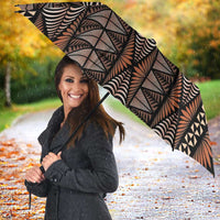 Malo e lelei Tonga Umbrella Tongan Ngatu Vintage Brown LT14 - Polynesian Pride