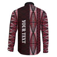 Tonga Rugby Personalised Family Matching Long Sleeve Bodycon Dress and Hawaiian Shirt 2025 Mate Maa Tonga Ngatu Motif LT14 - Polynesian Pride