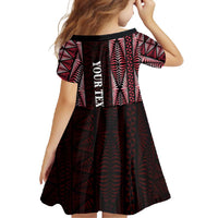 Tonga Rugby Personalised Family Matching Off Shoulder Maxi Dress and Hawaiian Shirt 2025 Mate Maa Tonga Ngatu Motif LT14 - Polynesian Pride