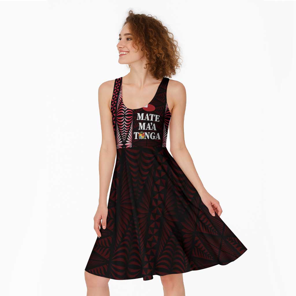 Tonga Rugby Personalised Midi Dress 2025 Mate Maa Tonga Ngatu Motif - Polynesian Pride
