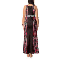 Tonga Rugby Personalised Tank Maxi Dress 2025 Mate Maa Tonga Ngatu Motif - Polynesian Pride