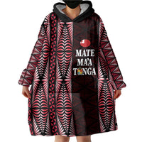 Tonga Rugby Personalised Wearable Blanket Hoodie 2025 Mate Maa Tonga Ngatu Motif LT14 - Polynesian Pride