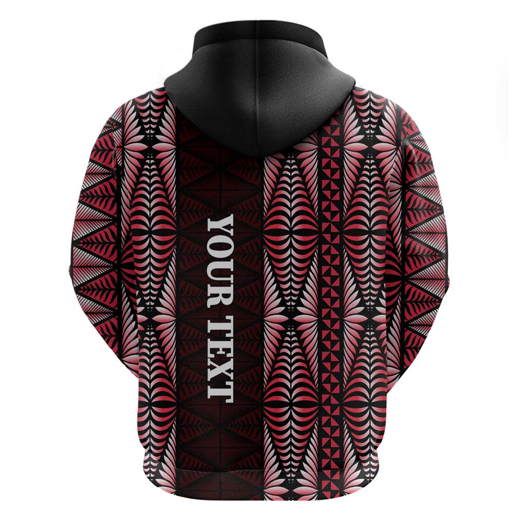 Tonga Rugby Personalised Zip Hoodie 2025 Mate Maa Tonga Ngatu Motif LT14 - Polynesian Pride