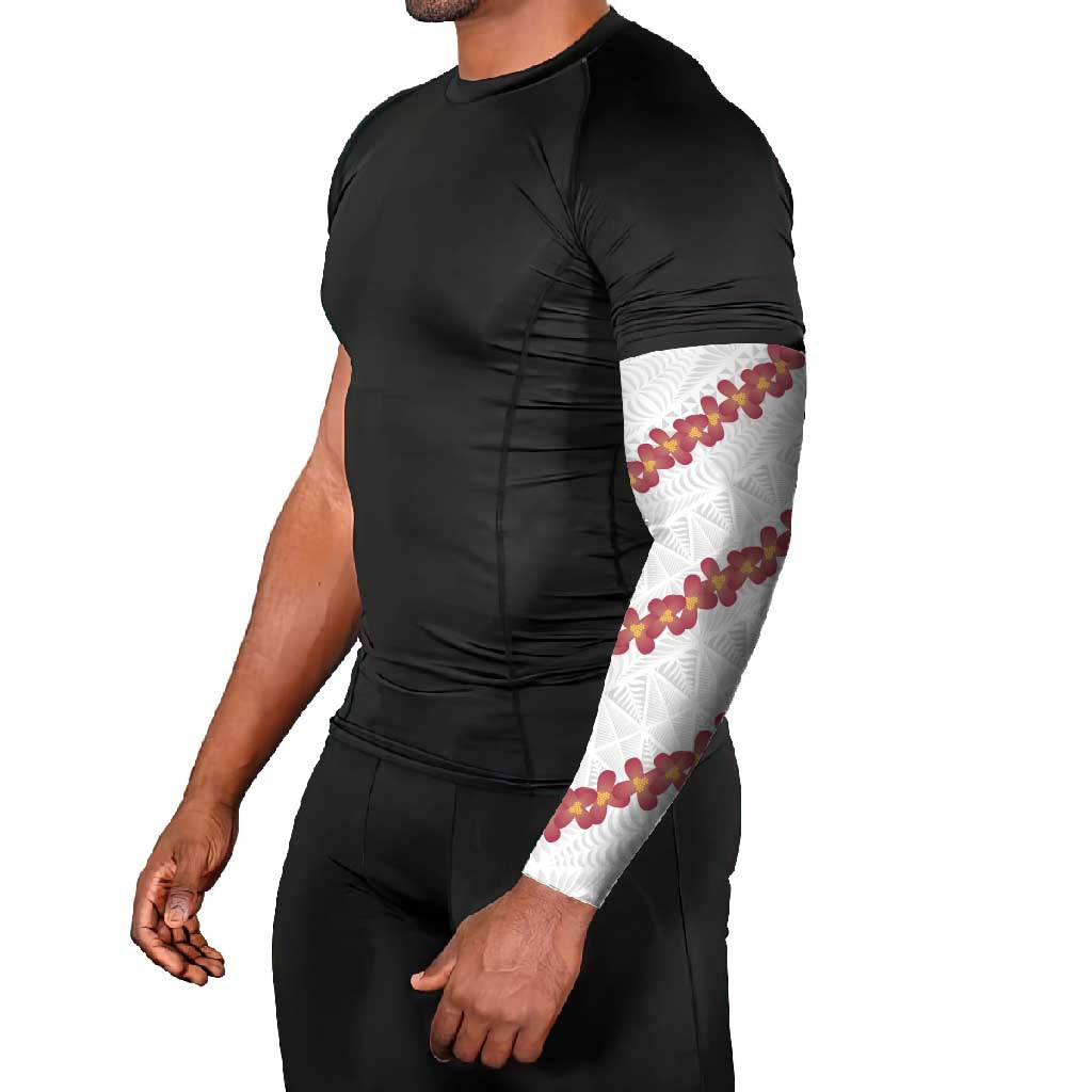 White Sunday Tonga Fakame Arm Sleeves Tongan Ngatu Heilala Lei LT14 - Polynesian Pride