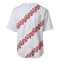 White Sunday Tonga Fakame Baseball Jersey Tongan Ngatu Heilala Lei LT14 - Polynesian Pride