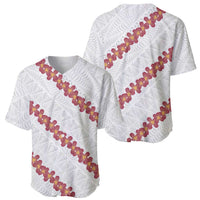 White Sunday Tonga Fakame Baseball Jersey Tongan Ngatu Heilala Lei LT14 - Polynesian Pride