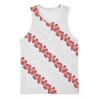 White Sunday Tonga Fakame Basketball Jersey Tongan Ngatu Heilala Lei LT14 Unisex White - Polynesian Pride