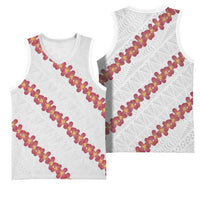 White Sunday Tonga Fakame Basketball Jersey Tongan Ngatu Heilala Lei LT14 - Polynesian Pride
