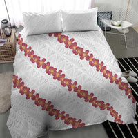 White Sunday Tonga Fakame Bedding Set Tongan Ngatu Heilala Lei - Polynesian Pride