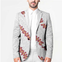 White Sunday Tonga Fakame Blazer Tongan Ngatu Heilala Lei LT14 - Polynesian Pride