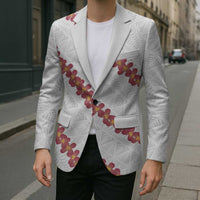 White Sunday Tonga Fakame Blazer Tongan Ngatu Heilala Lei LT14 - Polynesian Pride