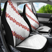 White Sunday Tonga Fakame Car Seat Cover Tongan Ngatu Heilala Lei LT14 - Polynesian Pride