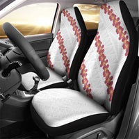 White Sunday Tonga Fakame Car Seat Cover Tongan Ngatu Heilala Lei LT14 - Polynesian Pride