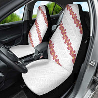 White Sunday Tonga Fakame Car Seat Cover Tongan Ngatu Heilala Lei LT14 - Polynesian Pride