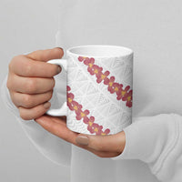White Sunday Tonga Fakame Ceramic Mug Tongan Ngatu Heilala Lei LT14 - Polynesian Pride