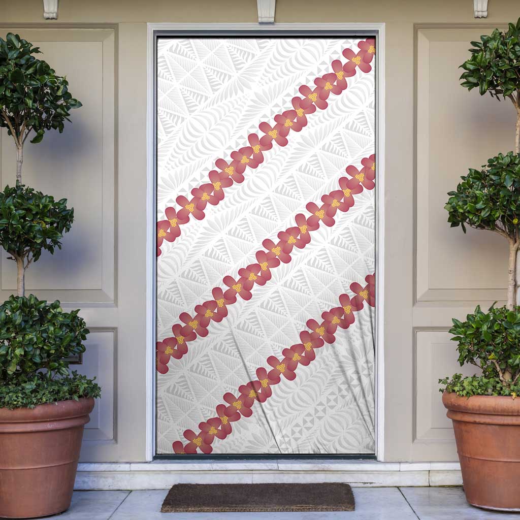 White Sunday Tonga Fakame Door Cover Tongan Ngatu Heilala Lei LT14 White - Polynesian Pride