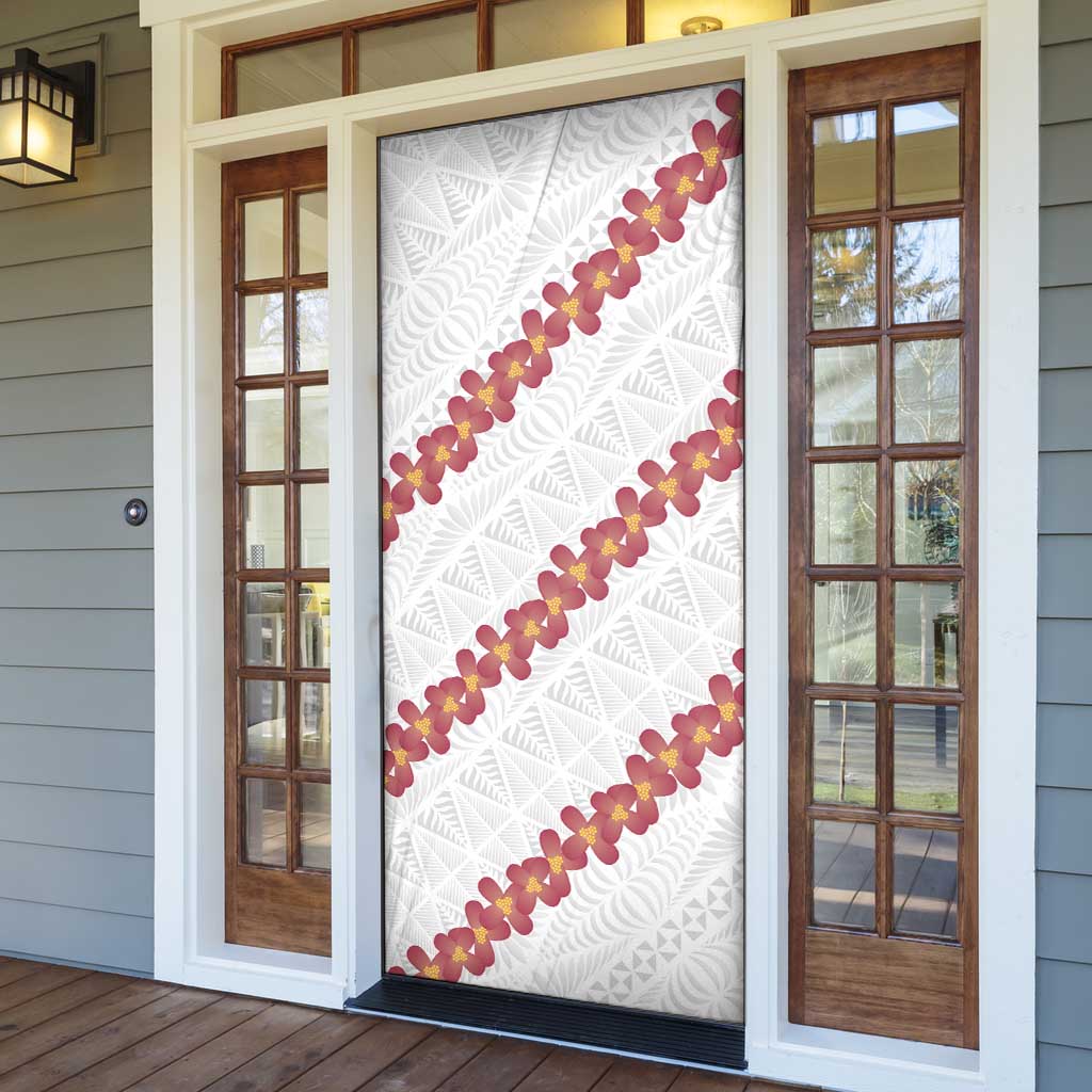 White Sunday Tonga Fakame Door Cover Tongan Ngatu Heilala Lei LT14 - Polynesian Pride