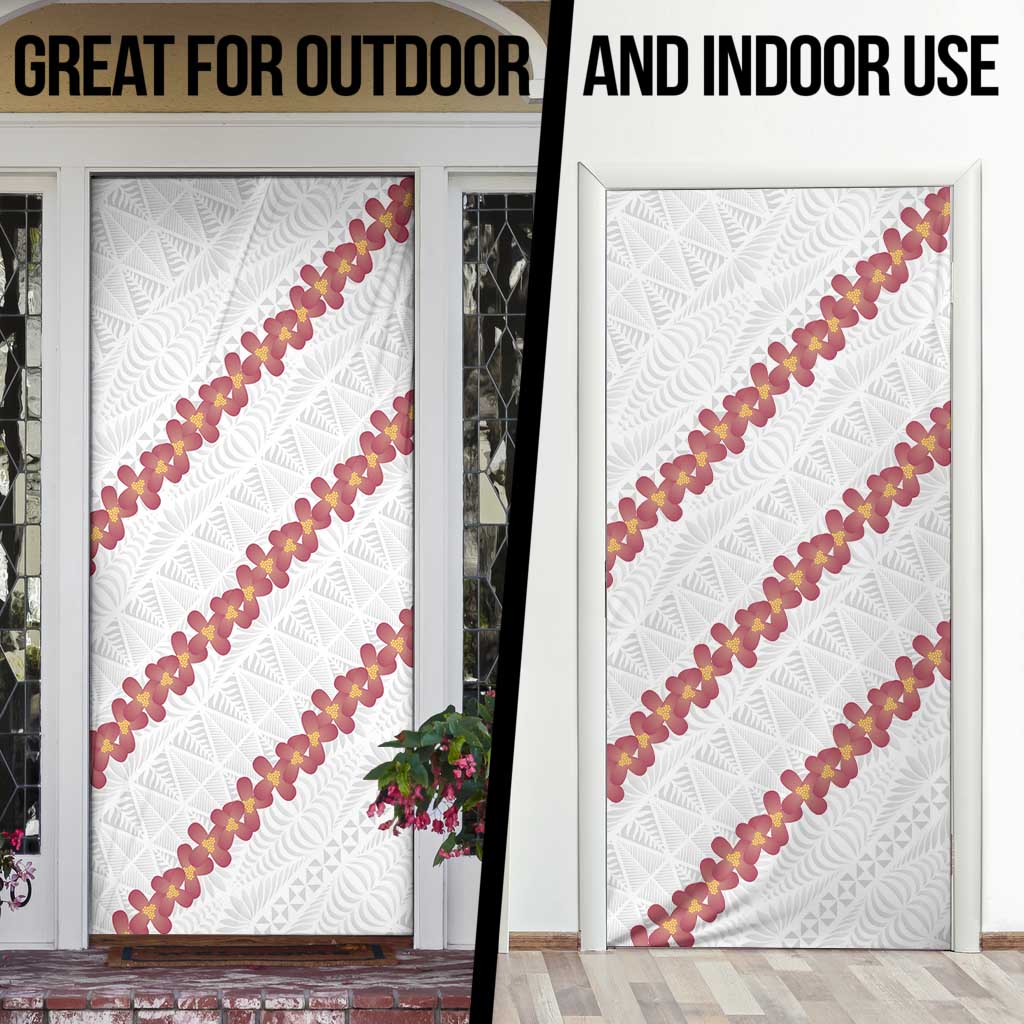 White Sunday Tonga Fakame Door Cover Tongan Ngatu Heilala Lei LT14 - Polynesian Pride