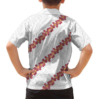White Sunday Tonga Fakame Family Matching Short Sleeve Bodycon Dress and Hawaiian Shirt Tongan Ngatu Heilala Lei LT14 - Polynesian Pride