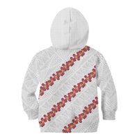 White Sunday Tonga Fakame Kid Hoodie Tongan Ngatu Heilala Lei LT14 - Polynesian Pride