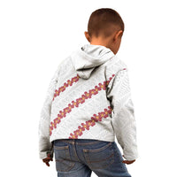 White Sunday Tonga Fakame Kid Hoodie Tongan Ngatu Heilala Lei LT14 - Polynesian Pride