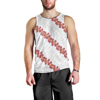 White Sunday Tonga Fakame Men Tank Top Tongan Ngatu Heilala Lei LT14 - Polynesian Pride