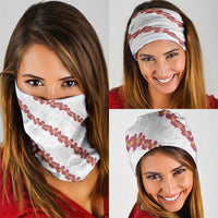 White Sunday Tonga Fakame Neck Gaiter Tongan Ngatu Heilala Lei LT14 - Polynesian Pride