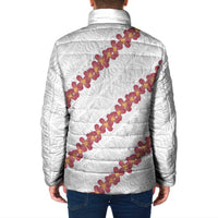 White Sunday Tonga Fakame Padded Jacket Tongan Ngatu Heilala Lei LT14 - Polynesian Pride
