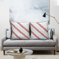 White Sunday Tonga Fakame Pillow Cover Tongan Ngatu Heilala Lei LT14 - Polynesian Pride