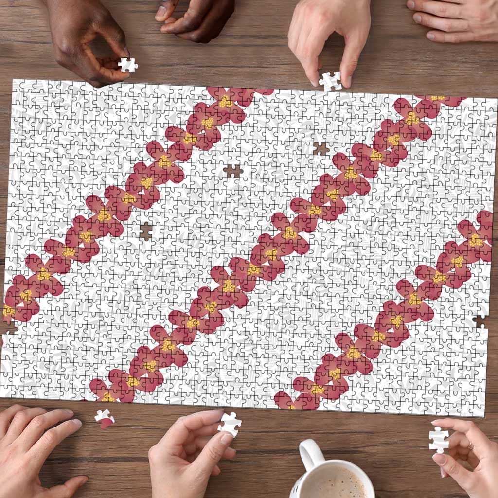 White Sunday Tonga Fakame Puzzle Tongan Ngatu Heilala Lei LT14 - Polynesian Pride
