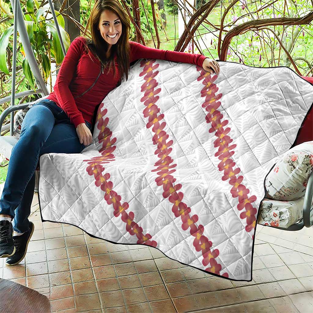 White Sunday Tonga Fakame Quilt Tongan Ngatu Heilala Lei - Polynesian Pride