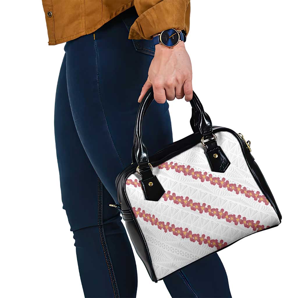 White Sunday Tonga Fakame Shoulder Handbag Tongan Ngatu Heilala Lei - Polynesian Pride