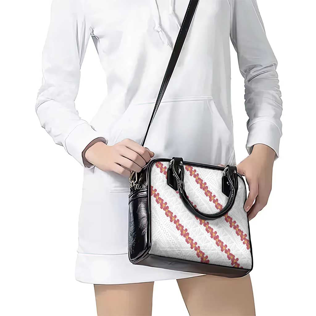 White Sunday Tonga Fakame Shoulder Handbag Tongan Ngatu Heilala Lei - Polynesian Pride