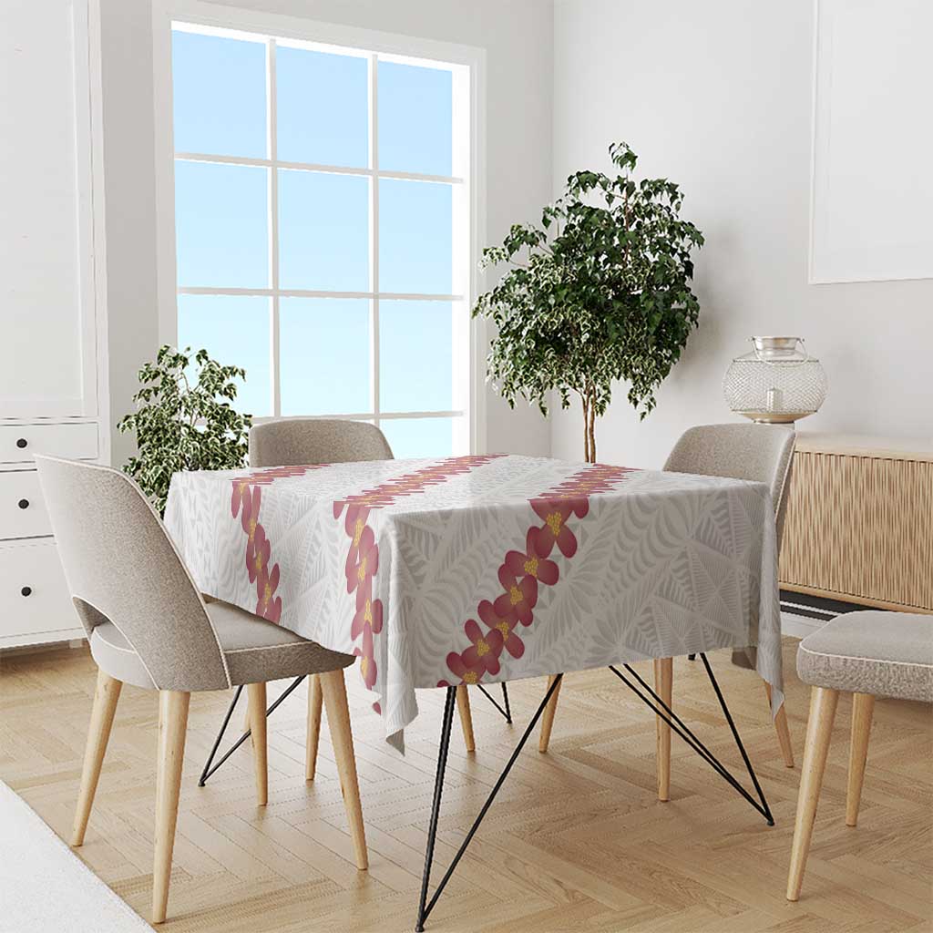 White Sunday Tonga Fakame Tablecloth Tongan Ngatu Heilala Lei LT14 - Polynesian Pride