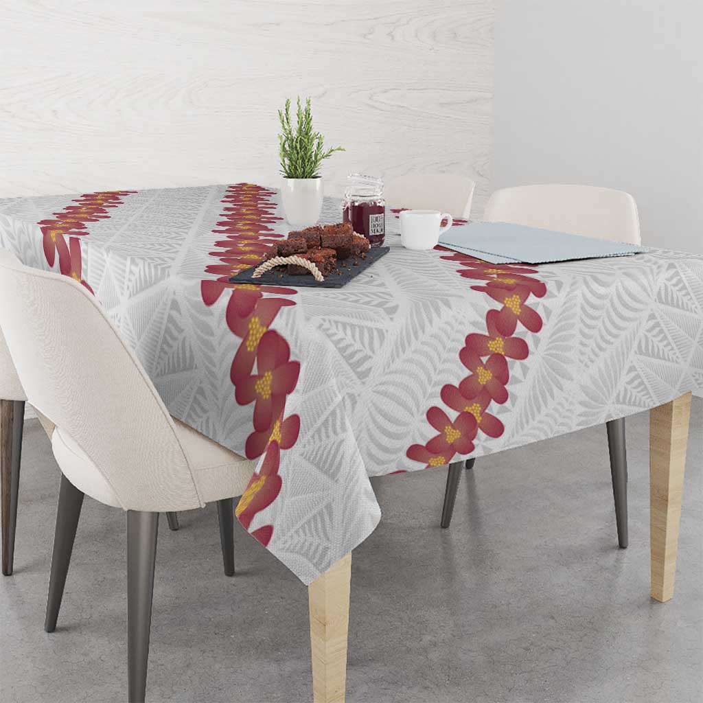 White Sunday Tonga Fakame Tablecloth Tongan Ngatu Heilala Lei LT14 - Polynesian Pride