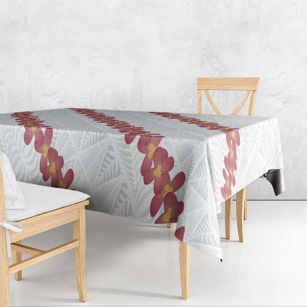 White Sunday Tonga Fakame Tablecloth Tongan Ngatu Heilala Lei LT14 - Polynesian Pride