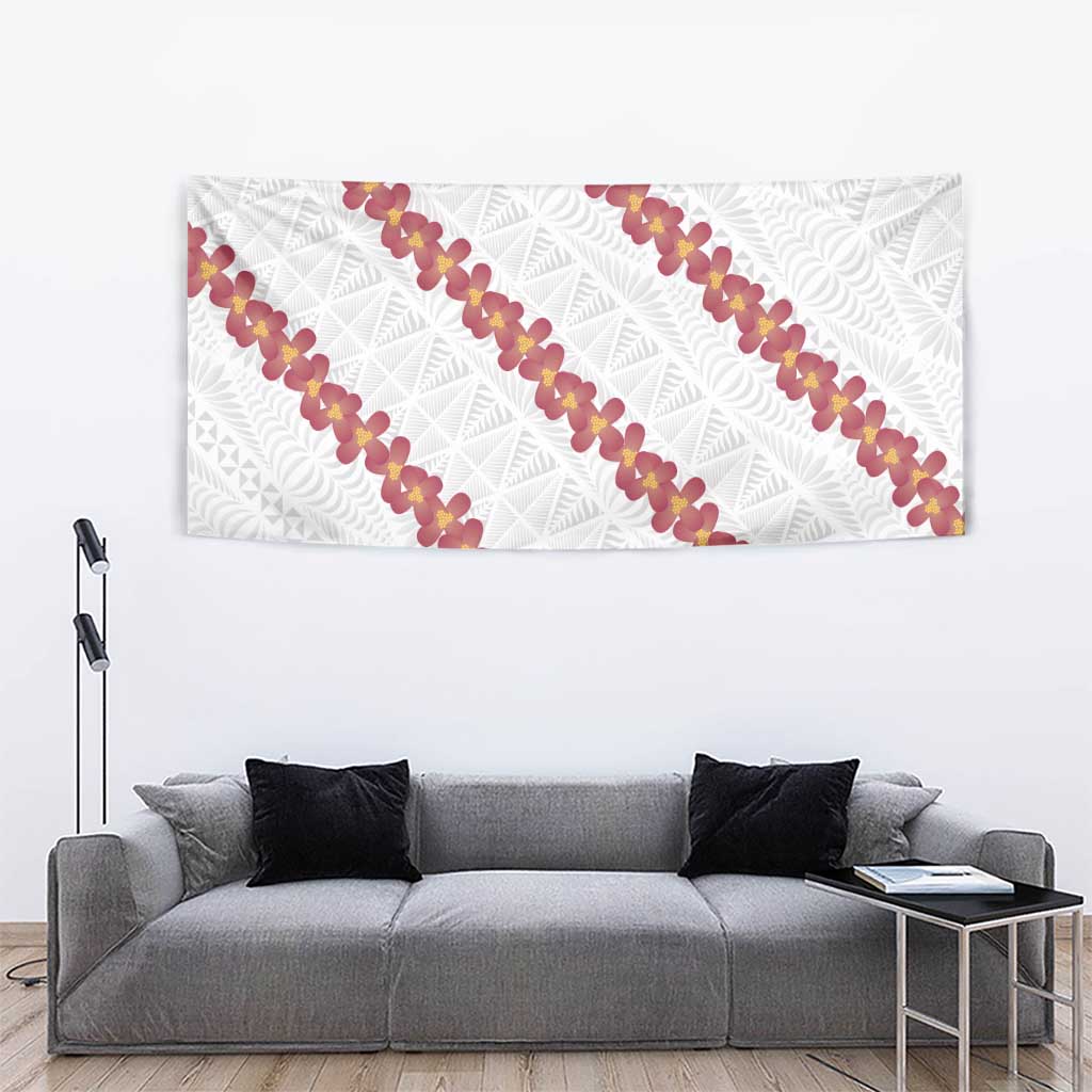 White Sunday Tonga Fakame Tapestry Tongan Ngatu Heilala Lei LT14 - Polynesian Pride