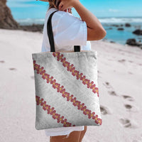 White Sunday Tonga Fakame Tote Bag Tongan Ngatu Heilala Lei LT14 - Polynesian Pride