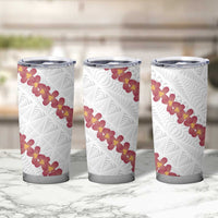 White Sunday Tonga Fakame Tumbler Cup Tongan Ngatu Heilala Lei LT14 - Polynesian Pride