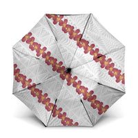 White Sunday Tonga Fakame Umbrella Tongan Ngatu Heilala Lei LT14 One Size Folded 11.42 inch Opened Diameter 37.4 inch White - Polynesian Pride