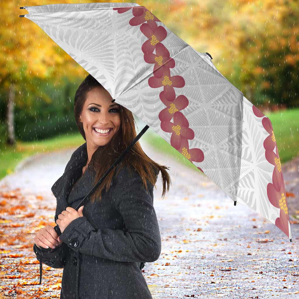 White Sunday Tonga Fakame Umbrella Tongan Ngatu Heilala Lei LT14 - Polynesian Pride