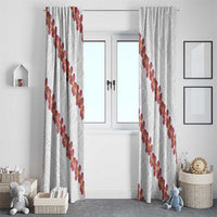 White Sunday Tonga Fakame Window Curtain Tongan Ngatu Heilala Lei LT14 - Polynesian Pride