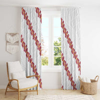 White Sunday Tonga Fakame Window Curtain Tongan Ngatu Heilala Lei LT14 - Polynesian Pride