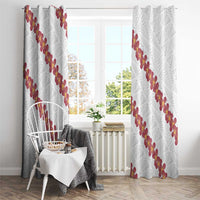 White Sunday Tonga Fakame Window Curtain Tongan Ngatu Heilala Lei LT14 - Polynesian Pride