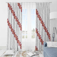 White Sunday Tonga Fakame Window Curtain Tongan Ngatu Heilala Lei LT14 - Polynesian Pride