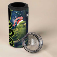 New Zealand Christmas 4 in 1 Can Cooler Tumbler Cute Kakapo Meri Kirihimete Maori Koru LT14 - Polynesian Pride